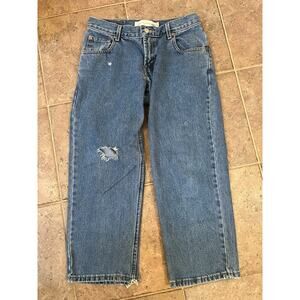 Vintage! Levi's 550 Relaxed Fit 9 Husky Jeans Medium Blue Denim Y2K Youth 29x25
